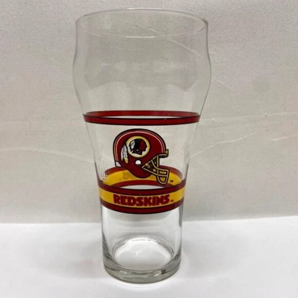 Vintage Washington Redskins NFL Superbowl XXVI 26 Coca Cola Glass Cup - Picture 1 of 15